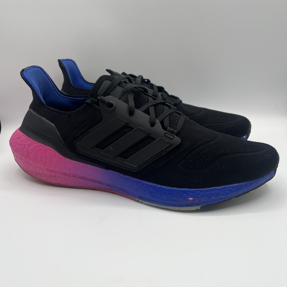 Adidas Ultra Boost 22 Black Lucid Blue Gradient Size 13